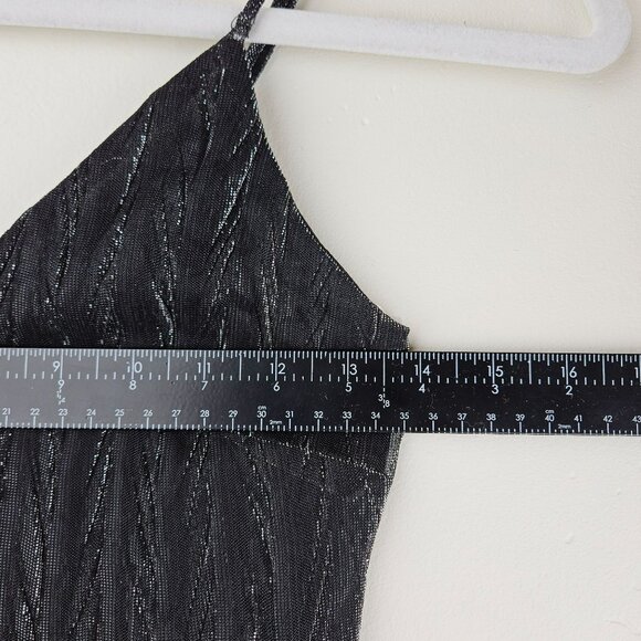 LULUS Maxi Dress Womens XS Black Silver Sexy Stretchy Comfortable Formal Party - Picture 7 of 16